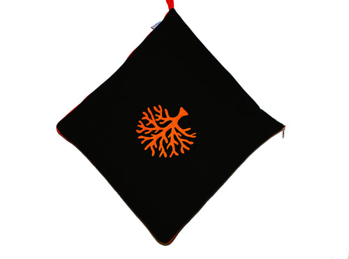 Coral design 2 in 1 cushion blanket outdoor convertible by Mecks