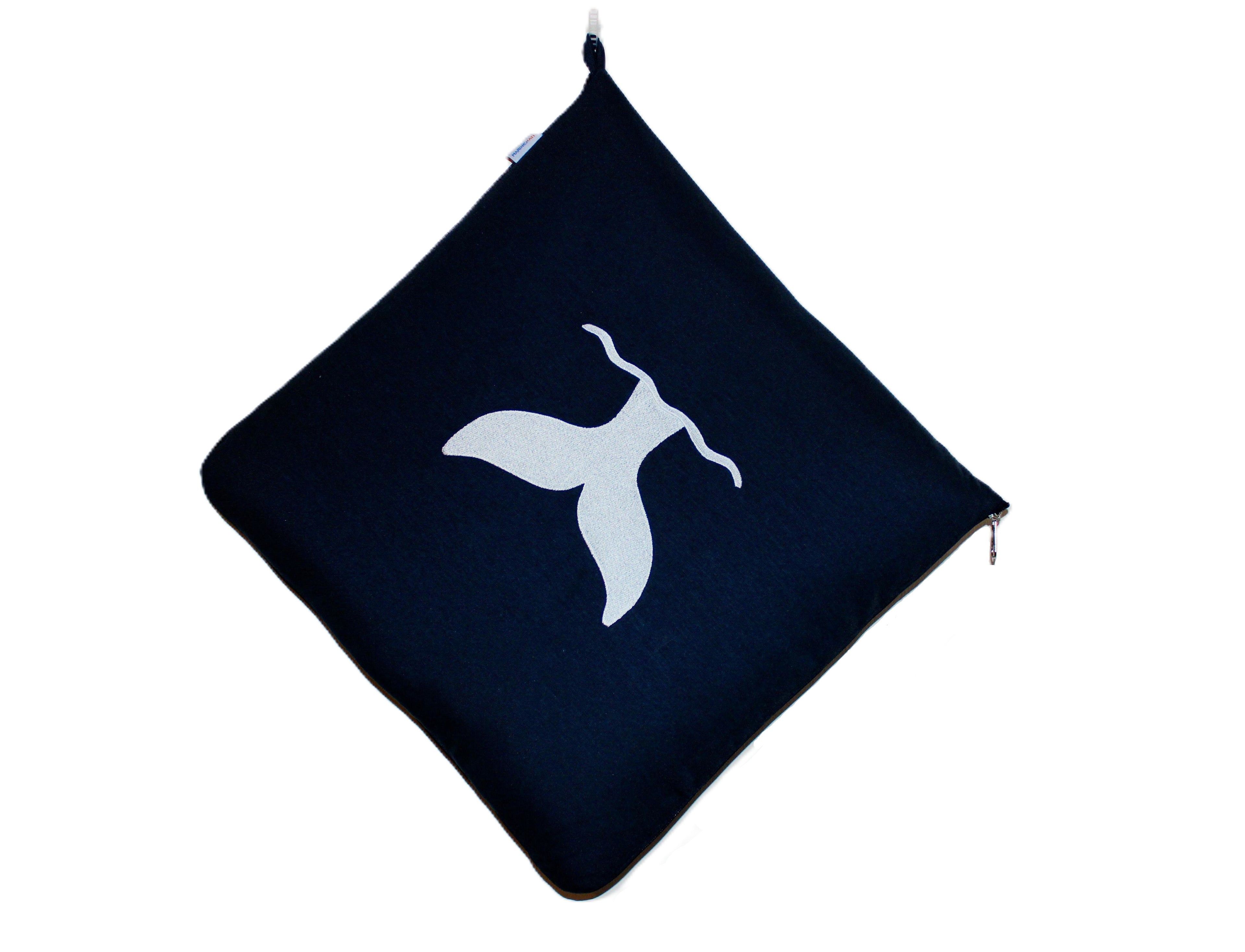 Whale design 2 in 1 cushion blanket outdoor convertible by Mecks